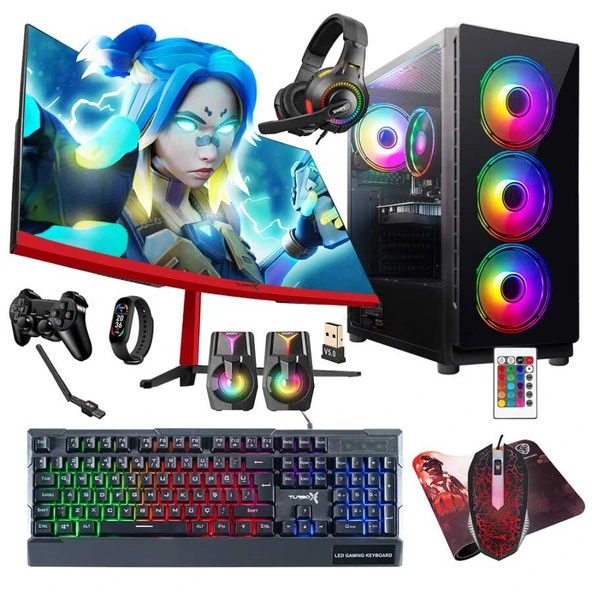 Turbox Tx5277 i5 9400F 16GB Ram 512GB SSD 4GB RX550 23.6 inç Curved Oyun Hazır Sistem