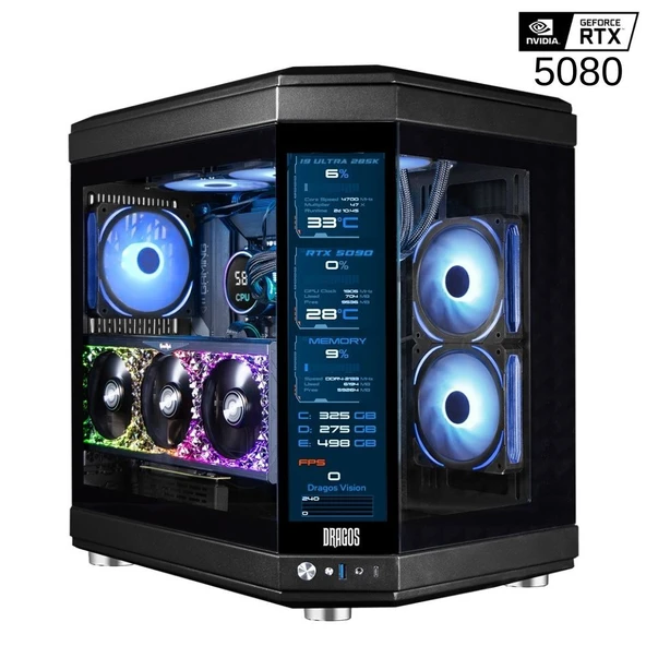 Dragos Beastclaw Ryzen 7 7800X3D 64GB DDR5 Ram 2TB 4.0 NVMe  16GB RTX5080 Oem Paket ürün görseli