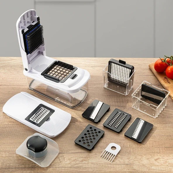 Emsan Smart Hazneli Doğrayıcı Beyaz 10 Parça ürün görseli 1