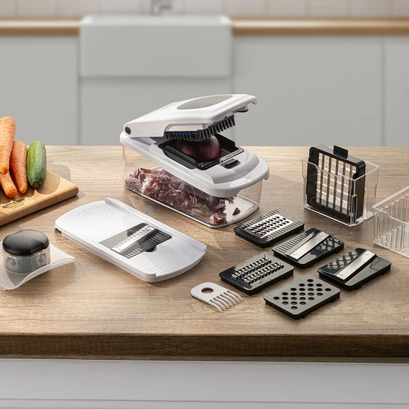 Emsan Smart Hazneli Doğrayıcı Beyaz 10 Parça - Resim 10