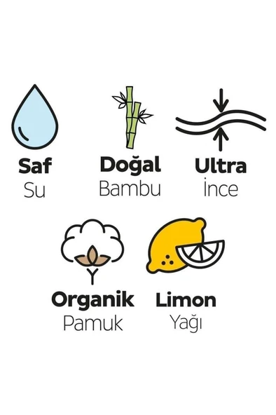 NessiWorld ENessiWorldtra Islak Havlu Mendil 5x90 450 Yaprak - Resim 4