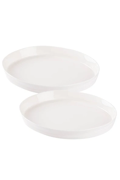 Tantitoni Space Beyaz Porselen İkili Pasta Tabağı Seti 16.8cm ürün görseli 1