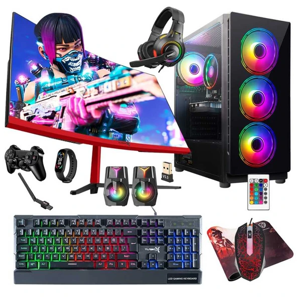 Turbox Tx5268 i5 9400F 16GB Ram 512GB SSD 4GB GT740 GDDR5 23.6 inç Curved Sistem Tavsiyesi ürün görseli