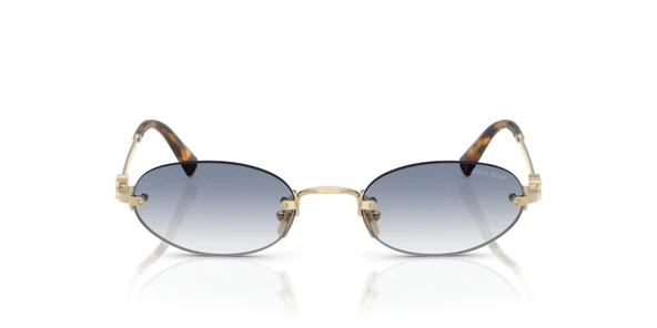 Miu Miu Logo A54S ZVN80O Gold-Light Blue Kadın Güneş Gözlüğü ürün görseli