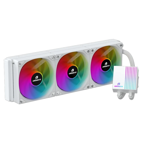 GameBooster PRIME P360W Rainbow 360mm Beyaz İşlemci Sıvı Soğutucu ürün görseli 1
