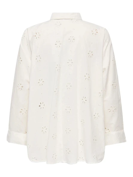 Only 15360467 Kadin Gomlek - Ekru - Resim 5