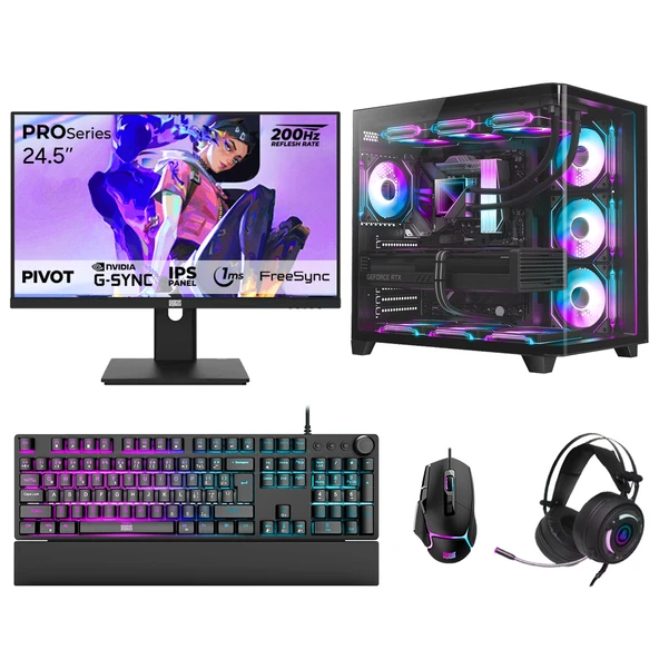 Dragos DRx7754 Ryzen 7 7700 32GB DDR5 1TB NVMe 16GB RTX5060Ti 24.5 İnç 200Hz 1ms Oem Paket ürün görseli