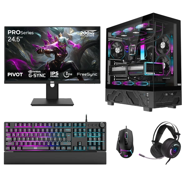 Dragos DRx7756 Ryzen 7 7700 32GB DDR5 1TB NVMe 16GB RTX5060Ti 24.5 İnç 200Hz 1ms Oem Paket ürün görseli