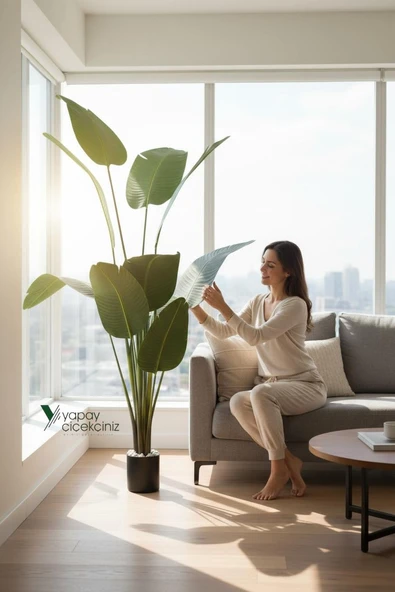 12 Dallı 195 cm Dokulu İri Yapraklı Lüks Starliçe Ağacı ürün görseli 1