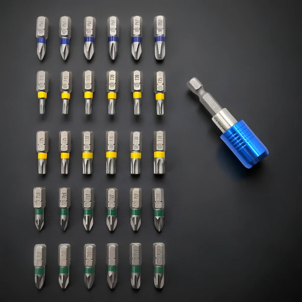 Fixonic Izar IZAR1520 31 Parça Vidalama Bits Uç Seti - Resim 6