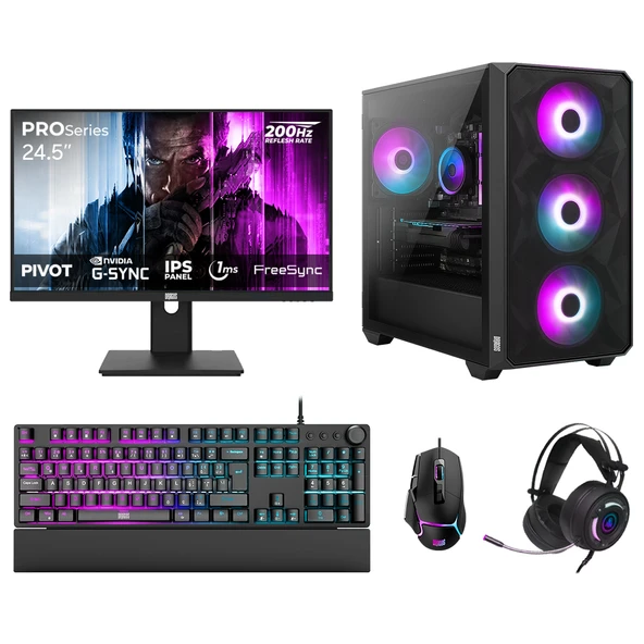 Dragos DRx7758 Ryzen 7 7700 32GB DDR5 1TB NVMe 16GB RTX5060Ti 24.5 İnç 200Hz 1ms Oem Paket ürün görseli