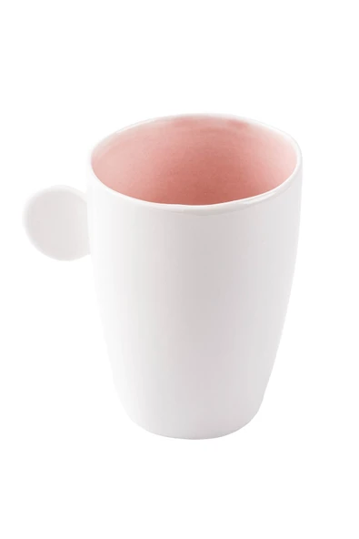 Tantitoni Round Pembe Porselen İkili Kupa Seti 220ml - Resim 2