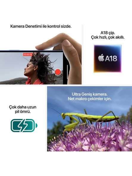 Apple iPhone 16 128 GB Pembe (APPLE TÜRKİYE GARANTİLİ) - Resim 5