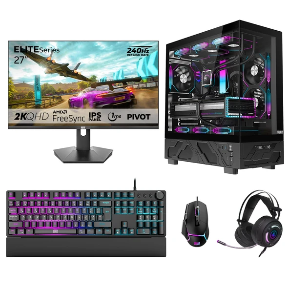 Dragos DRx7826 Ryzen 7 5700X 32GB 1TB NVMe 12GB RTX5070 27 İnç 240Hz 1ms QHD Oem Paket ürün görseli