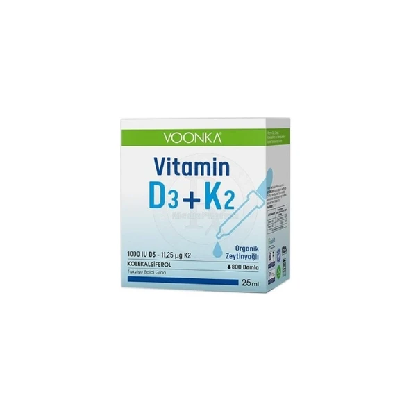 Voonka Vitamin D3+K2 Damla 25 ml ürün görseli