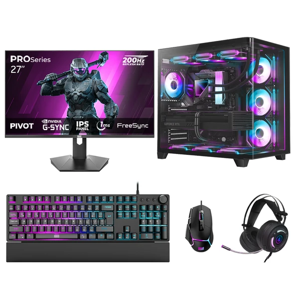 Dragos DRx7819 Ryzen 7 5700X 32GB 1TB NVMe 12GB RTX5070 27 İnç 200Hz 1ms Oem Paket ürün görseli