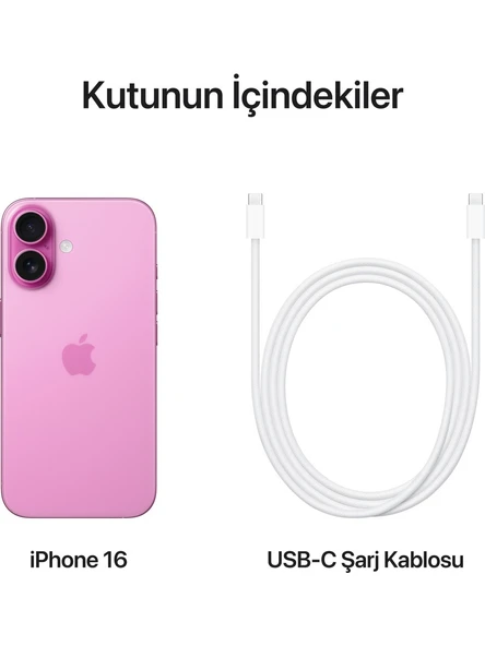 Apple iPhone 16 128 GB Pembe (APPLE TÜRKİYE GARANTİLİ) - Resim 3