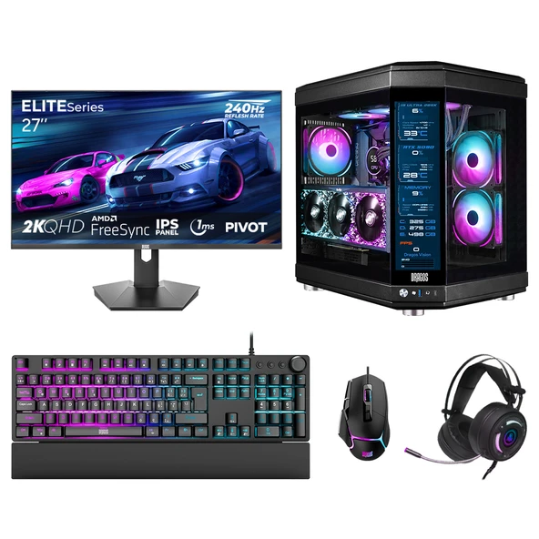 Dragos DRx7896 Ryzen 7 9800X3D 32GB DDR5 2TB GEN4 NVMe 16GB RTX5070Ti 27 İnç 240Hz 1ms QHD Oem Paket ürün görseli