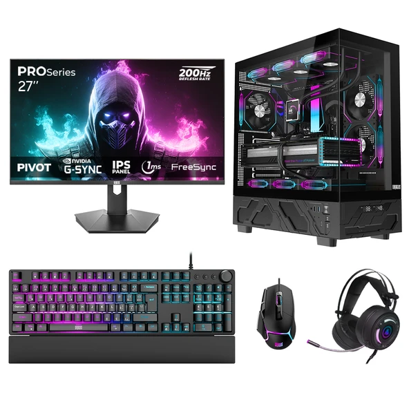 Dragos DRx7821 Ryzen 7 5700X 32GB 1TB NVMe 12GB RTX5070 27 İnç 200Hz 1ms Sistem Tavsiyesi ürün görseli