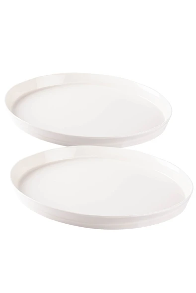 Tantitoni Space Beyaz Porselen İkili Servis Tabağı Seti 28cm ürün görseli 1
