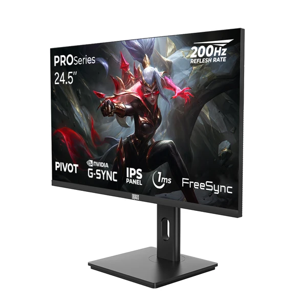 Dragos PROSeries P245FHD200 1ms FHD 200Hz 24.5 İnç FreeSync G-Sync IPS Pivot Oyuncu Monitörü - 3