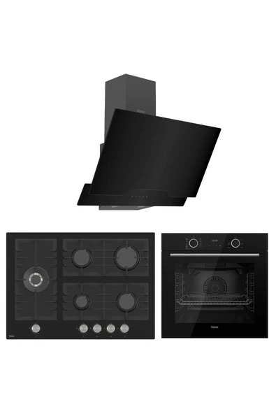 Fryart Bl Modüler Serisi Siyah Ankastre Cam Set (d063 + Bl135 + Xe63cs) ürün görseli 1