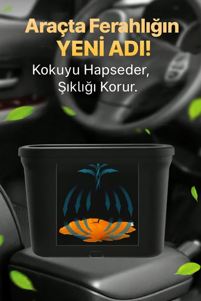 Çift Bölmeli Akıllı Araç Çöp Kovası Aracınızda Temizlik ve Düzenin Yeni Adı - 4