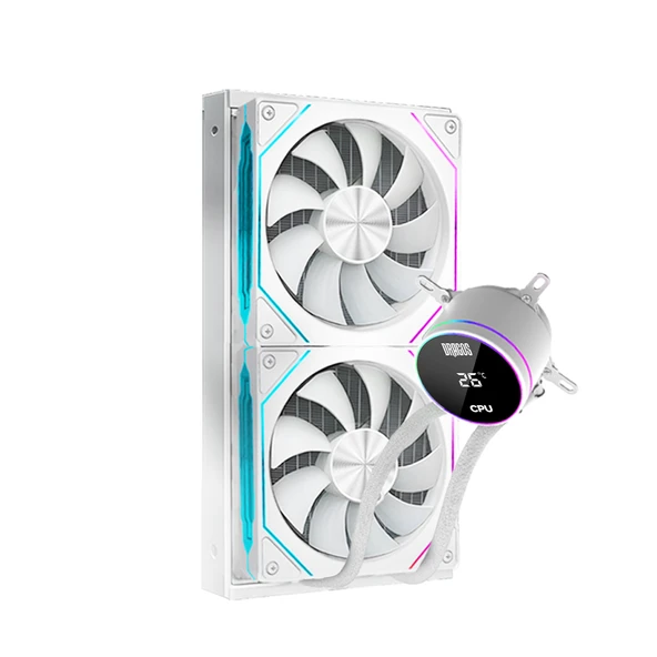 Dragos FrostBite 240 Intel-AMD 240MM Isı Göstergeli ARGB Beyaz Sıvı Soğutucu - 3