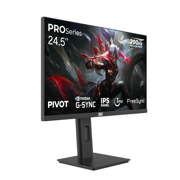 Dragos PROSeries P245FHD200 1ms FHD 200Hz 24.5 İnç FreeSync G-Sync IPS Pivot Oyuncu Monitörü - 2