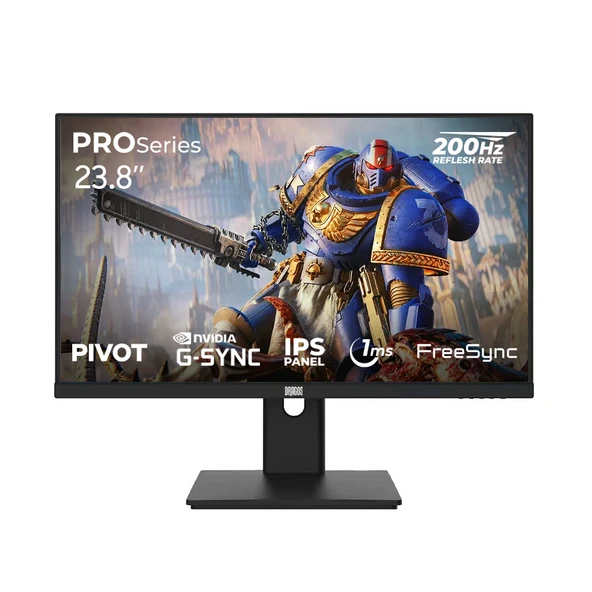 Dragos PROSeries P238FHD200 1ms FHD 200Hz 23.8 İnç FreeSync G-Sync IPS Pivot Oyuncu Monitörü