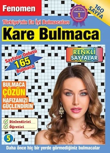 Fenomen Kare Bulmaca 5 / Bertan Kodamanoğlu / Maxi Yayıncılık / 9786256138124 ürün görseli