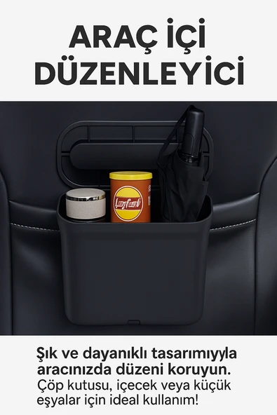 Çift Bölmeli Akıllı Araç Çöp Kovası Aracınızda Temizlik ve Düzenin Yeni Adı - 3