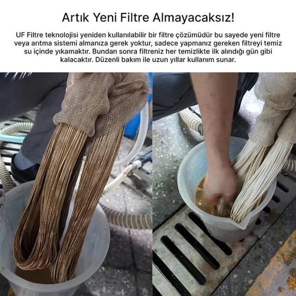 Powermaster PM-28654 Ana Hat Su Arıtma Sistemi 10.000 L/Saat Paslanmaz Çelik Gövdeli Yıkanabilir UF-PVDF Filtreli - 5