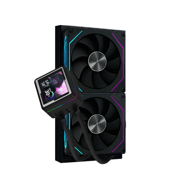 Dragos AquaForge V2 240MM Siyah ARGB LCD Ekranlı İşlemci Sıvı Soğutucu - 3