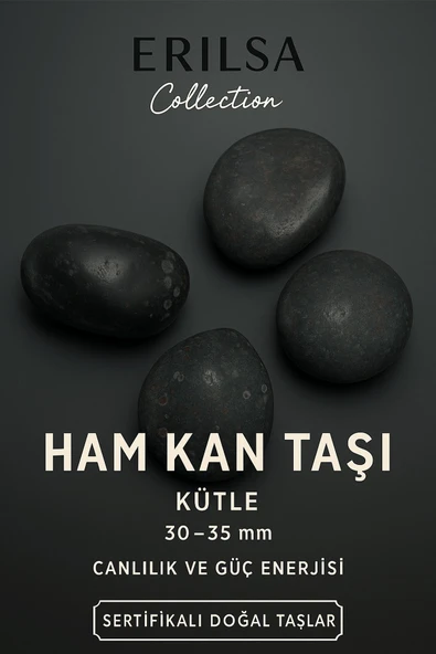 Sertifikalı Ham Kan Taşı Kütle 30–35 mm Canlılık Güç ve Koruma Enerjisi Taşı ürün görseli