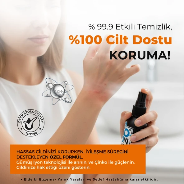 Gümüş Iyonlu Dezenfektan Kolonya 100 ml - Resim 7