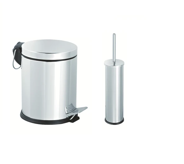 MK BANYO SETİ  5 LİTRE KOVA&KLOZET FIRÇASI KROM ürün görseli