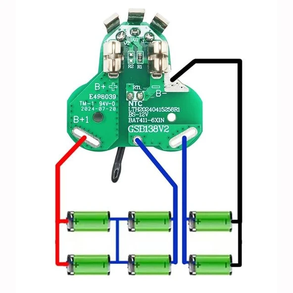 Powermaster PM-28350 Bosch BAT411 12V Akülü Matkap Uyumlu Batarya Pil Koruma BMS Devresi - Resim 2