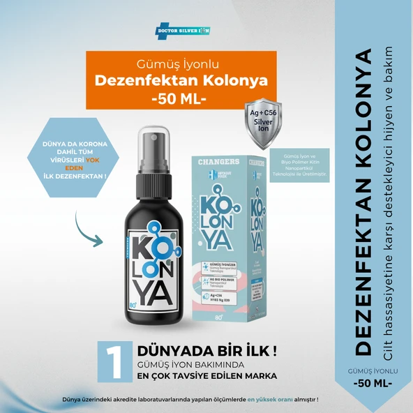 Gümüş Iyonlu Dezenfektan Kolonya 50 ml ürün görseli