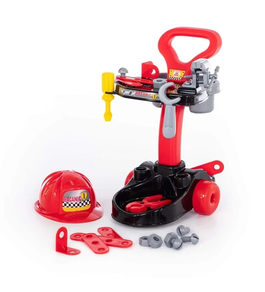 Meslek Setleri  - Mekanik-  Tekerlekli Tamir Seti  Tezgahı 51 cm - 27 parça - 2