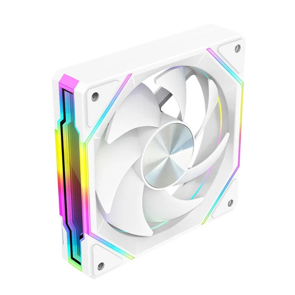 Dragos LS300 V2 Reverse 120mm ARGB, 2000RPM, Kontrolcü, Kumanda PWM 4x Set Beyaz Kasa Fanı - 2