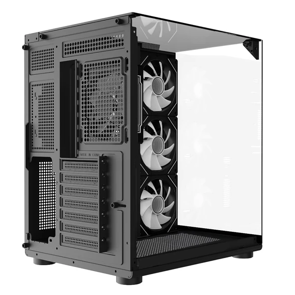 Turbox Teras Akvaryum Cam Tasarım 4X ARGB Fan 500W PSU USB 3.0 ATX Oyuncu Bilgisayar Kasası - 9