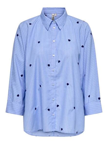 Only 15344336 Kadin Gomlek - Mavi Lacivert - Resim 5