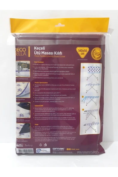 renkli çiçekler Ütü Masası Kılıfı 140x50 Cm - Resim 4