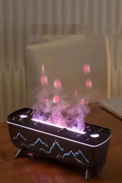 EXENAR Hava Nemlendirici ve Yağ Difüzörü - Aromaterapi Makinesi - 3 Renk Led Işık - Resim 2