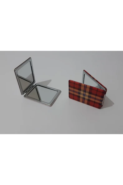 renkli çiçekler Ayna Dikdörtgen Metal Kadın Çanta Aynası - 4