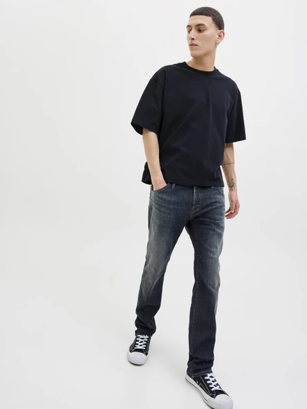 JACK JONES Erkek Rahat Kesim Kot Pantolon 12278082 - Resim 3