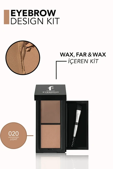 Flormar Wax-Far-Fırça İçeren Kaş Şekillendirme & Doldurma Kiti 020 LIGHT - 3