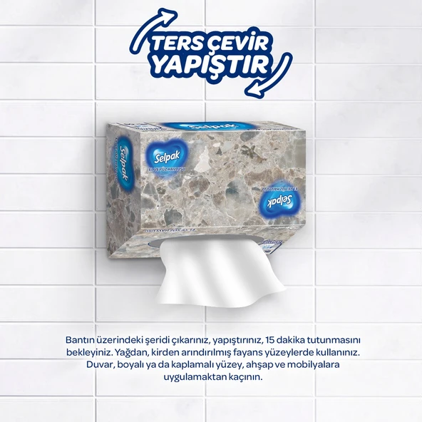 El ve Yüz Havlusu Kutulu Mermer Desen 80 Yaprak - 7