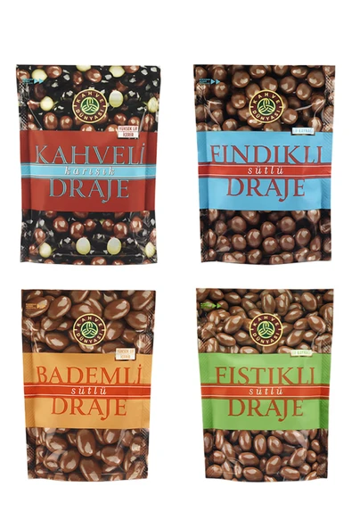Kahve Dünyası Draje Mix 60 gr 4 lü Karma Kahve- Badem-Fıstıklı-Fındıklı